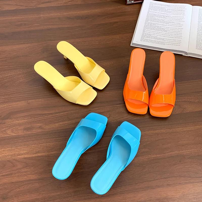 Women High Heel Sandals Summer Fashion Square Toe Open Toe Elegant Casual Comfortable Black High Heel Sandals