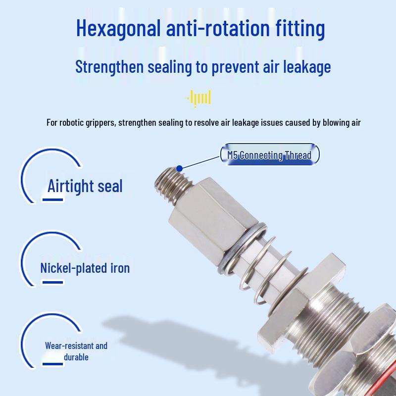 Hexagonal Anti-Rotation Mini Clamp Extension Rod with Leak-Proof Reinforced Seal for Various Clamps