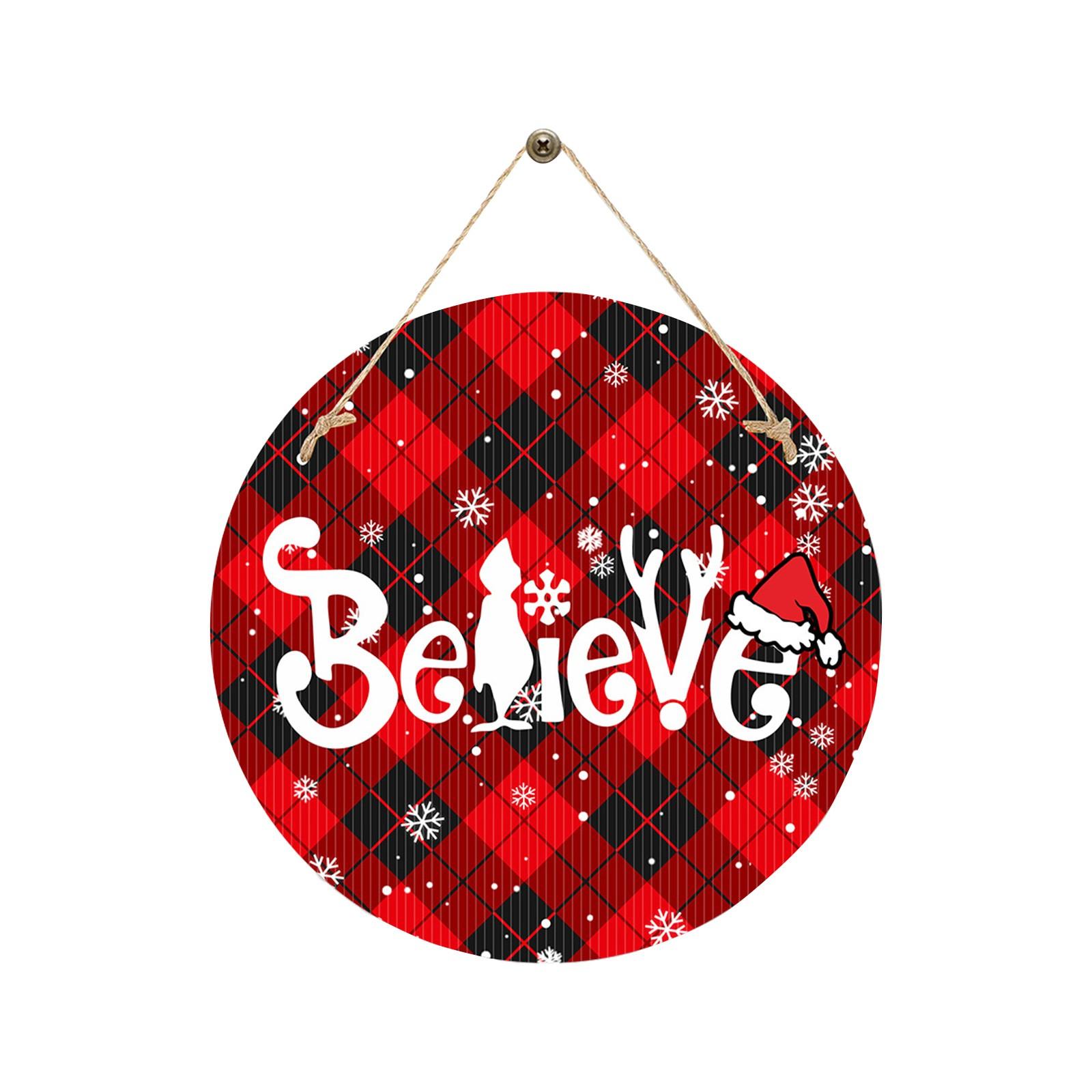 

Рождество Новый год Подвеска на дверь Рождественская праздничная вечеринка Атмосфера Украшение Подвесная табличка на дверь Кастомизация One Size