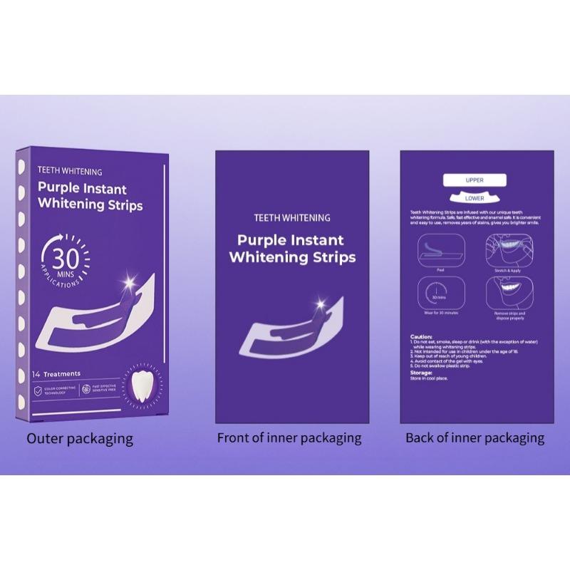 1PACK Toothpaste Instant Brightening V34 Toothpaste Purple Neutralizing Whitening Kit