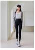Women's Zipper Abdomen Control Shark Skin Pants: Plus Velvet, Thick Warm Button-Up Yoga Base Layer for Autumn/Winter.