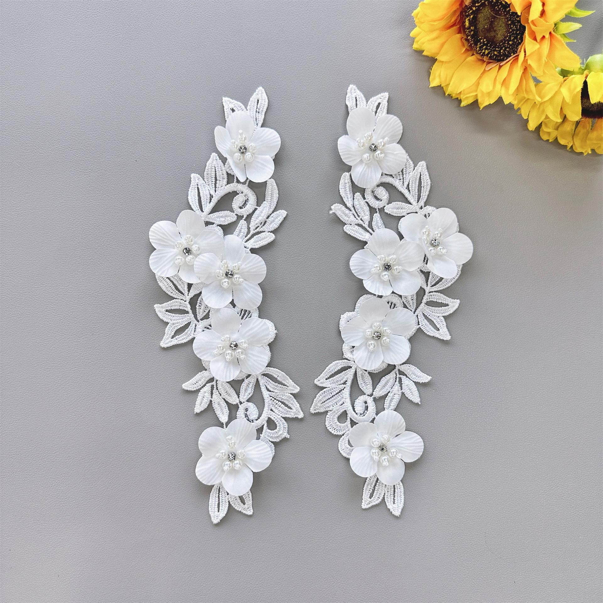 

Lace Three-Dimensional Patch Sticker Diy Decorative Clothing Accessories Cloth Sticker Nail Bead Embroidery Cloth Sticker Flower 0202 reverse needle to flower