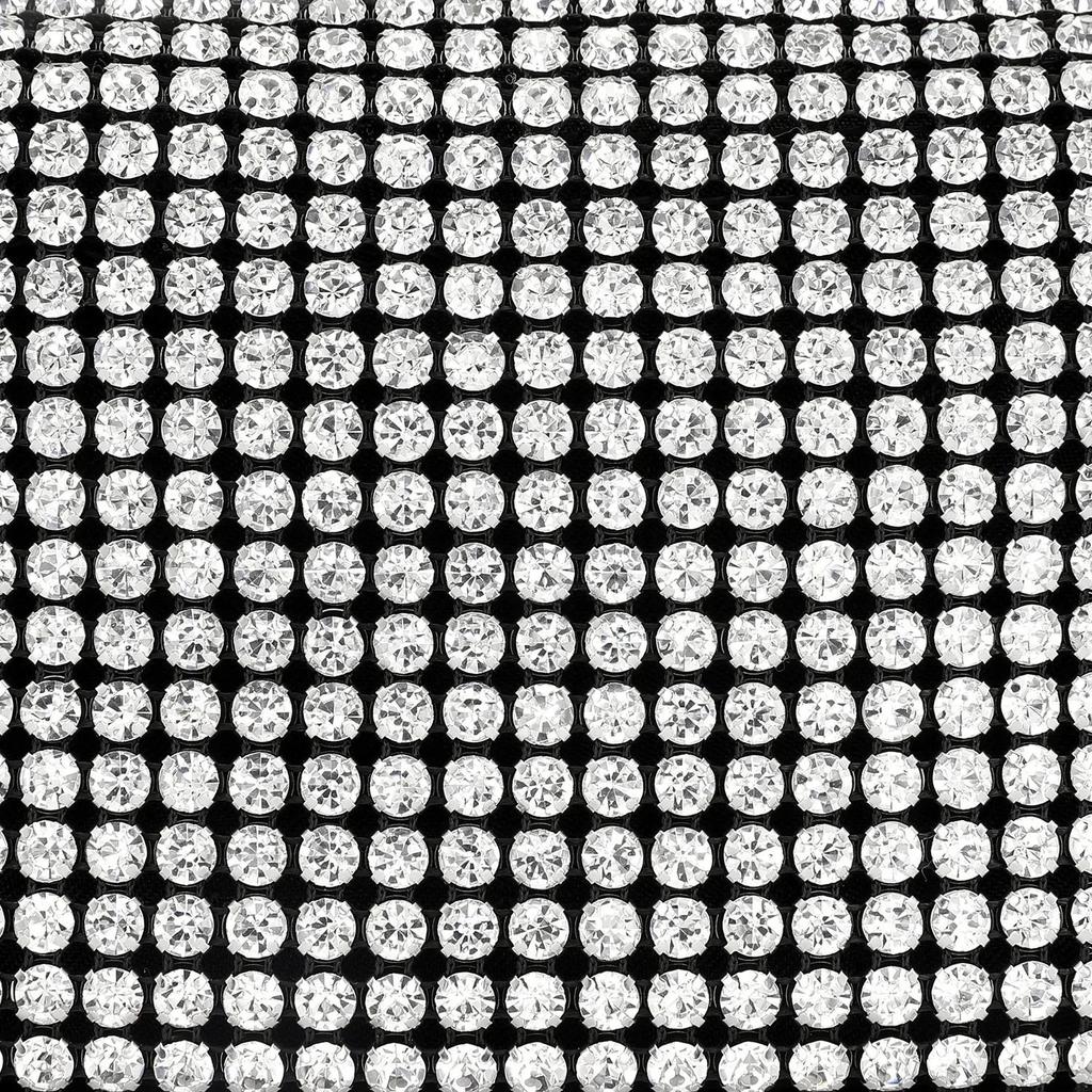 Alexander Wang Heiress Bolsa de Mão Pequena de Couro com Diamantes Brancos Bolsa de Ombro Tote Médio Feminina Branca