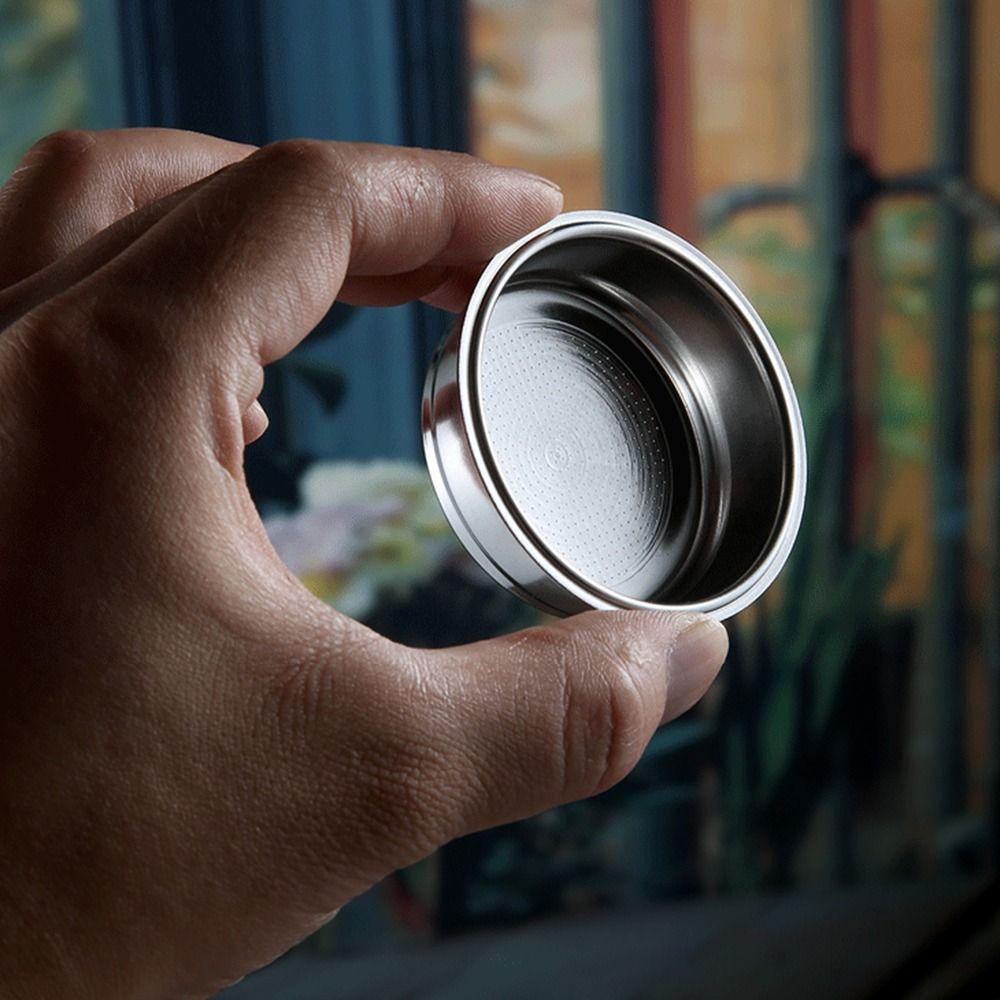1 Stück 1 Tasse 2 Tassen Kaffeefilterkorb Druck 51/58mm Sauberer Korb 304 Edelstahl Einlagiger Kaffeemaschinenfilter