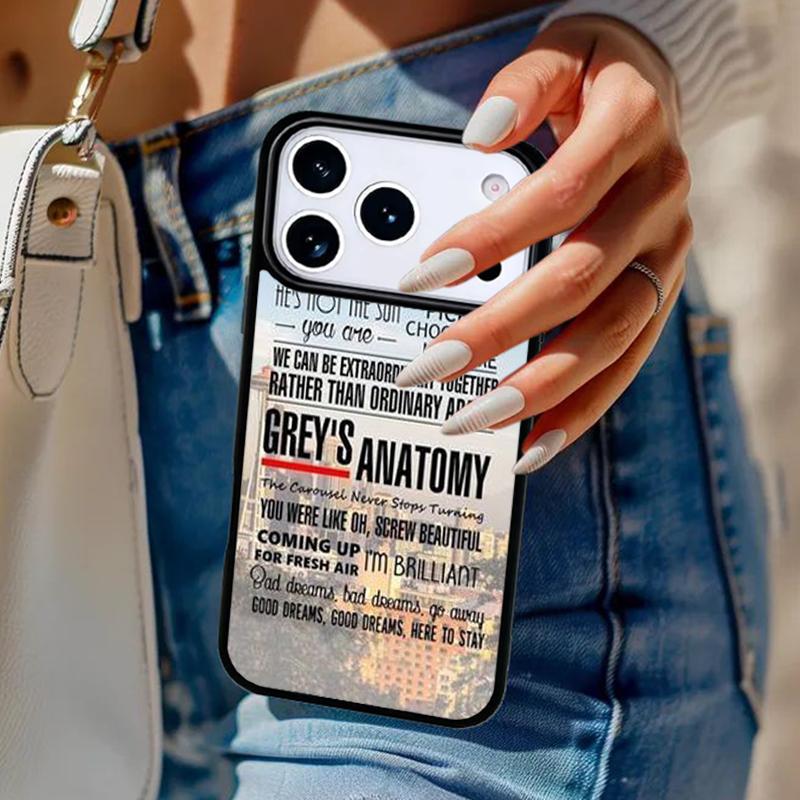 American TV Greys Anatomy Phone Case For iPhone 17 Air 14 15 13 12 Max Cover For Apple 14 15 16 16e 11 Pro Max Plus Coque