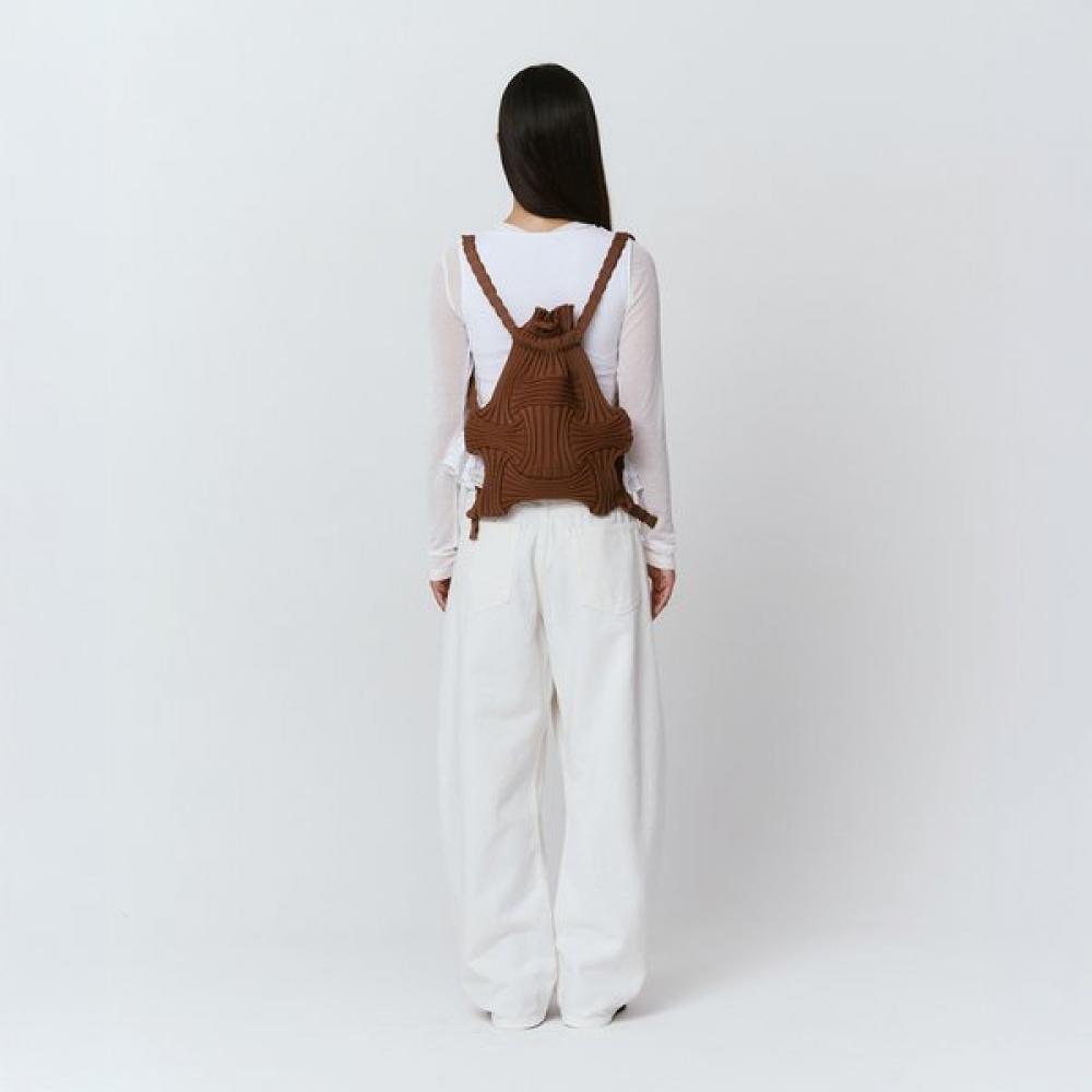 Pleatsmama New Bow Backpack Camel