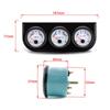 Car Instrument Gauge: Black Triple Meter for Water Temp, Oil Temp, Oil Pressure, and Voltage