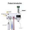 Smart UV Toothbrush Sterilizer & Dispenser with Storage Rack