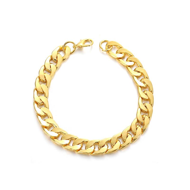 Personalized Hip Hop Fashion Titanium Steel Women's Bracelet Wristband Cuban Chain Accessories