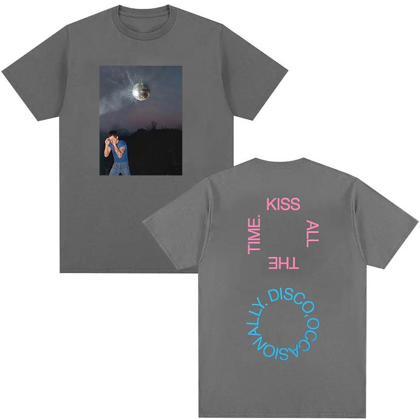

Harry Styles 2026 Kiss All Time Disco Occasional Tour Tshirt Summer Luxury Mens Womens Retro Cotton Loose Cotton Tshirt 4XL