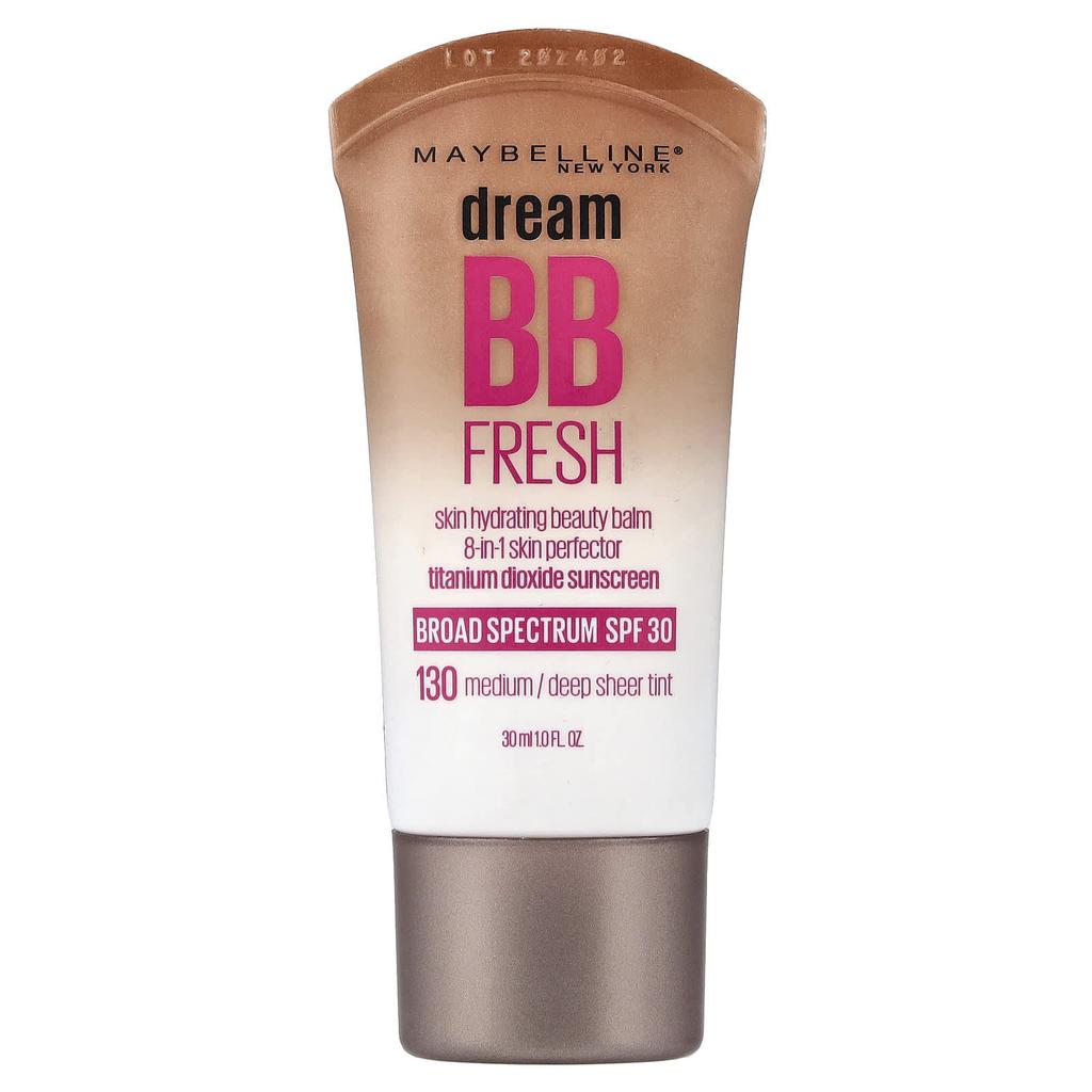 Maybelline Dream BB Fresh, Hautfeuchtigkeitsspendender Beauty-Balsam, LSF 30, Mittlerer/Tiefer Sheer-Farbton, 30 ml (1 fl oz)
