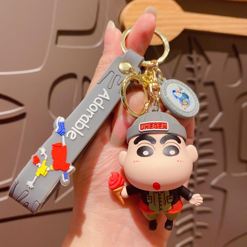 Cartoon Crayon Xiaoxin Creative Keychain Cute Doll Machine Pendant Small Gift School Bag Pendant Doll Key Chain