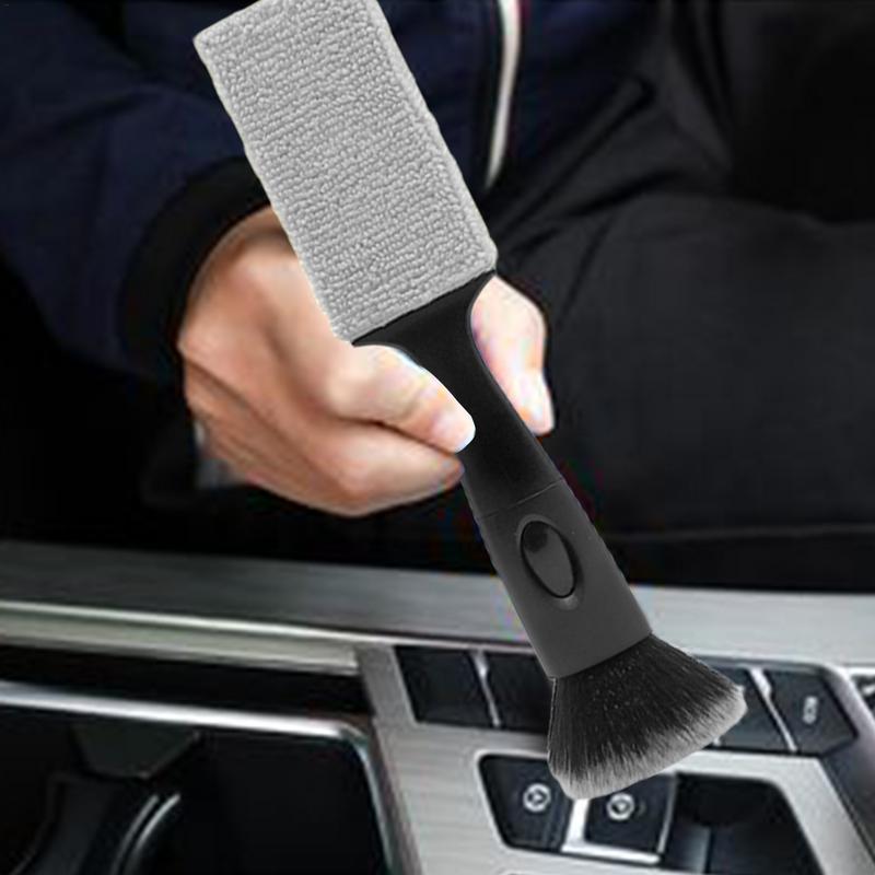 Car Interior Dust Brush Interior Car Detail Dust Brush Curved Handle Interior Cleaning Tool For Dashboard Air Vent Center