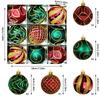 9Pcs/set 6CM Xmas Tree Hanging Pendant Painted Xmas Baubles  Christmas Party Decoration