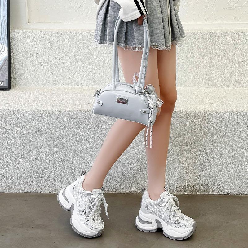 10 Inner Height Increase Dad Shoes Women's Spring New Small Muffin Thick-soled Versatile Sports Shoes Tide