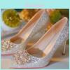 French Bridal High Heels With Crystal Embellishments For Wedding And Special Occasions