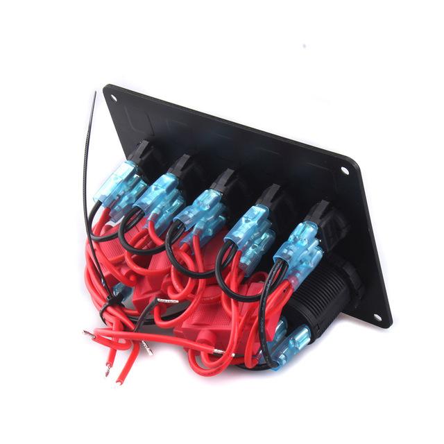 Mașină marină RV barcă modificare voltmetru 12V priză comutator panou 120W mașină LED comutator basculant panou cu USB dual