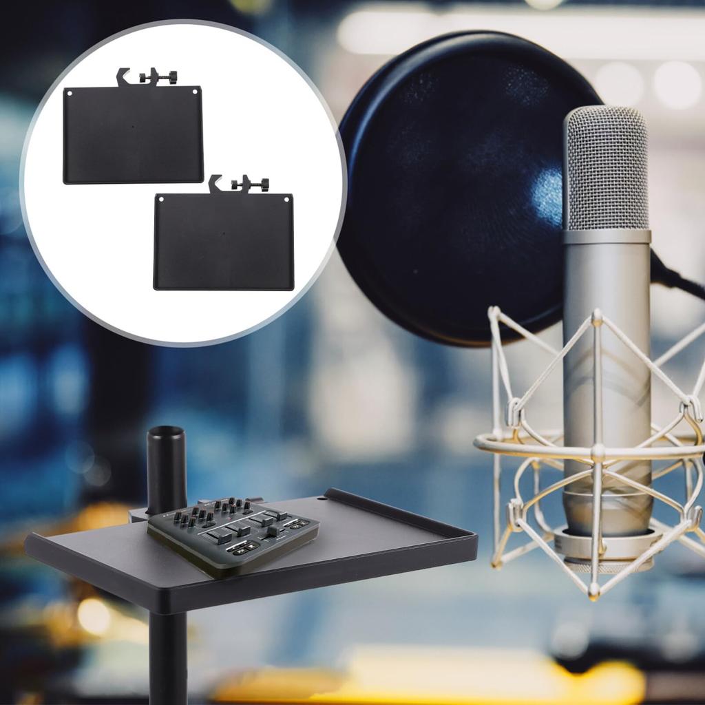SEWACC Mikrofonstativbricka Mikrofonbricka Nottillbehör Mikrofontillbehör Set med 2 Montering, Stativ, Noter, Mikrofon, Stativ, Bricka, Bricka,