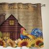 Bauernhof Sonnenblume Hahn Vintage Fenster Vorhänge Wohnzimmer Schlafzimmer Küche Vorhänge Für Kinder Deko