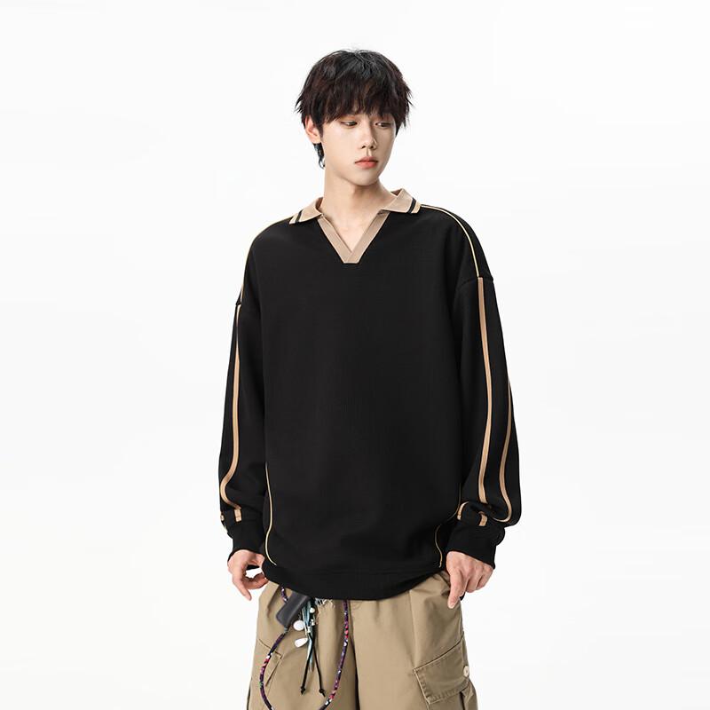 

ТОМ АДАМ Полосатый цветной пуловер с V-образным вырезом XL