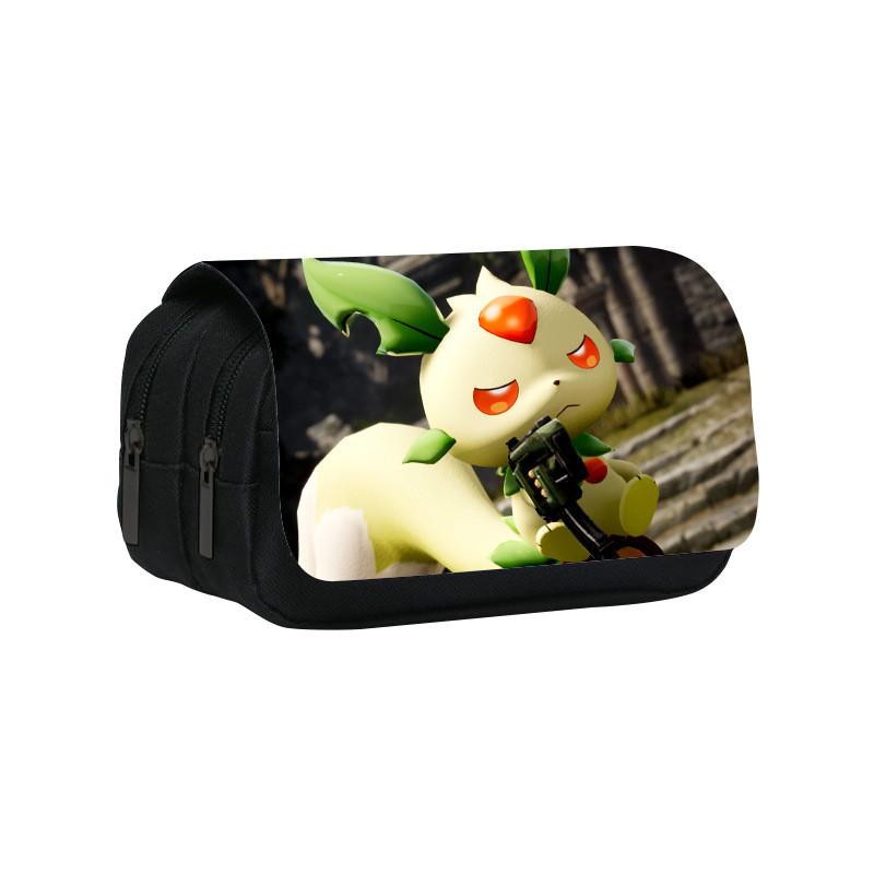 Palworld Mythical Creature Double Layer Nylon Pen Case For Students And School Supplies