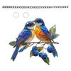 Stained Acrylic Wall Art 2D Colorful Bird Design Window Hanging Ornament Home Office Store Decoration Compacts Size