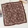 Korean Ins Style Versatile Floral Small Square Scarf For Women
