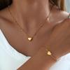Stainless Steel Gold Color Heart Love Chain Necklace Bracelets Earrings For Women Girl New Fashion Non-fading Jewelry Set
