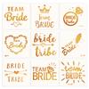 10 Stück Gold Team Bride Tattoo Aufkleber Hochzeit Brautparty Dekoration Junggesellinnenabschied Zubehör Brautjungfern Geschenk Braut