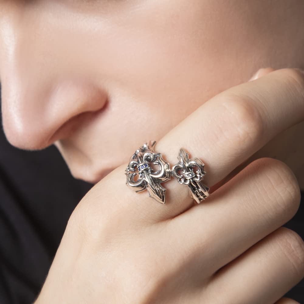 Artemis Classic Spear Fleur de Lys Silver Ring Silver Brand Silver Ring Ring, ACR0294, Men's Accessories, Jewelry,
