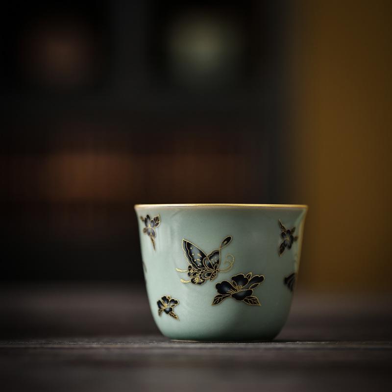 Celadon Master Cup Light Luxury Tea Cup Kung Fu Tea Set Drinking Tea Large Teacup Single Cup Personal Special Teacup Tea Cup