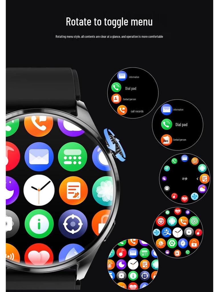 2025 GT4Pro Smartwatch: Bluetooth-Anrufe, Multifunktionale Zahlungen, Blutdruck- und Herzfrequenzmesser, Sportarmband