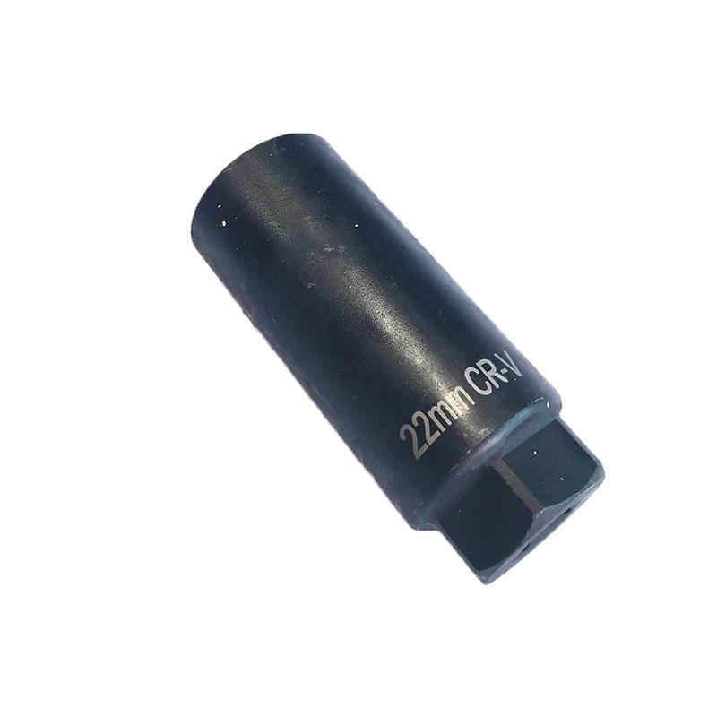 CR-V 22mm Oxygen Sensor Socket 7/8 Square Drive Lambda Remover Tool Steel Black Universal Auto Accessories