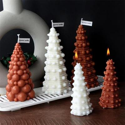 New Christmas Tree Candle Silicone Mold Bubble Tip Christmas Tree Aromatherapy Candle Silicone Mold Soap Mold Christmas Gift