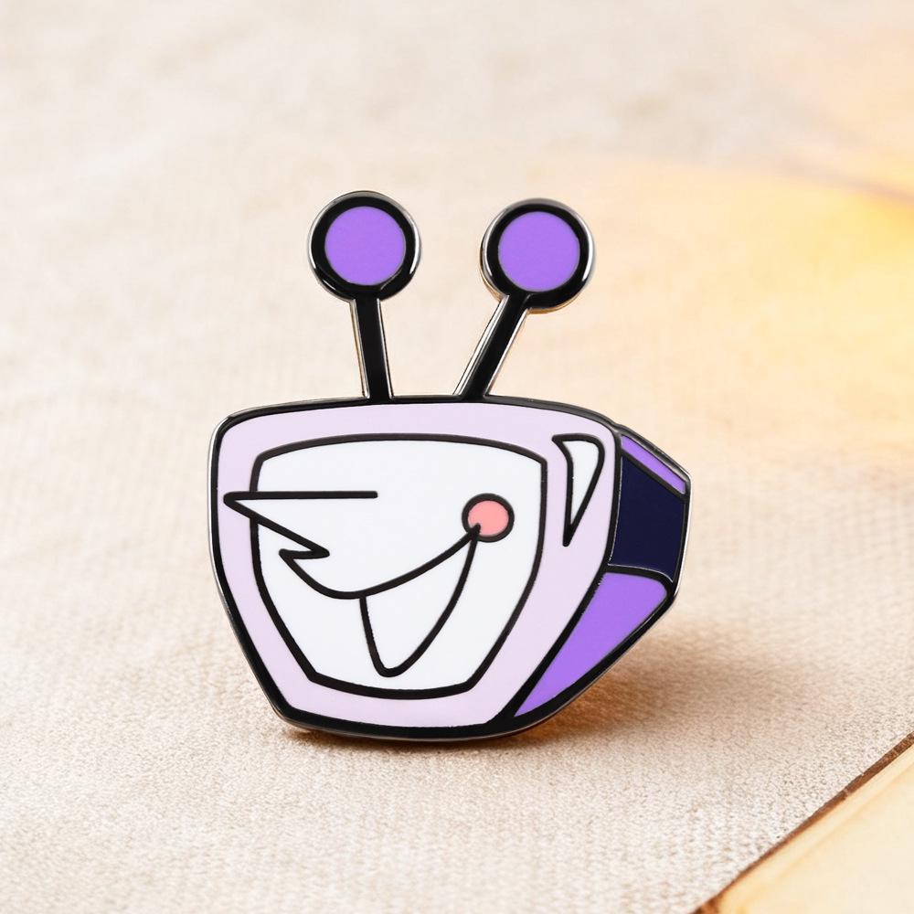Cartoon TV Badge: Cute Rune Brooch & Game Pin for Backpack or Clothes