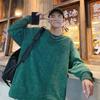 Spring and Autumn New Men's Korean Style Round Neck Letter Stamped Long Sleeve Sweater Trendy Couple Versatile Top