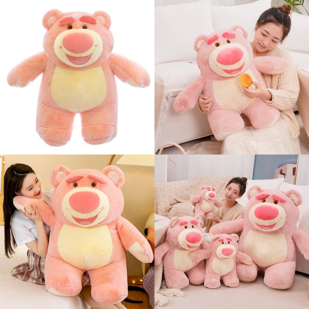 Adorable Pink Strawberry Bear Plush Toy Perfect For Girls Cozy Cuddly Decor