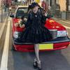 Toku and Yuu Mori Girl Lolita Gothic Tiered Jumper Princess Open Long Party Size Dress, Style, Ladylike, Skirt, Sleeves, Neck, Crossdressing, Chain,