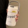 Foldable Straw Vacuum Insulated Bottle Stainless Steel Travel Tea Bottle Thermal Cup  Office Use