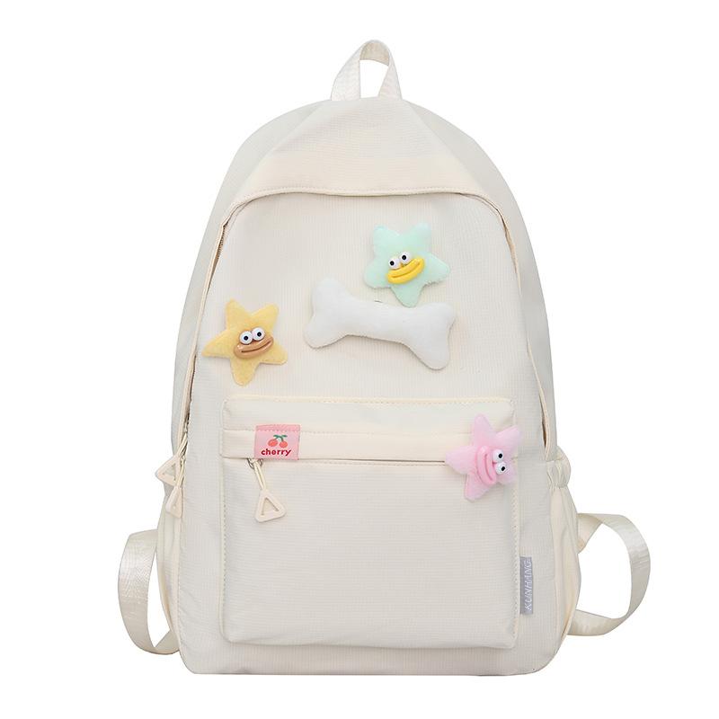 Schoolbag Lightweight Large Capacity School Bag Primary School Girls College Students Casual Backpack Simple Cute Girl Heart Backpack