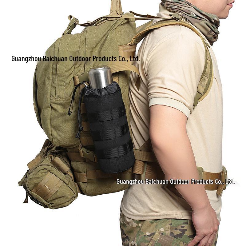 Sac plasă tactic cu șnur de camuflaj pentru sticle mari de apă