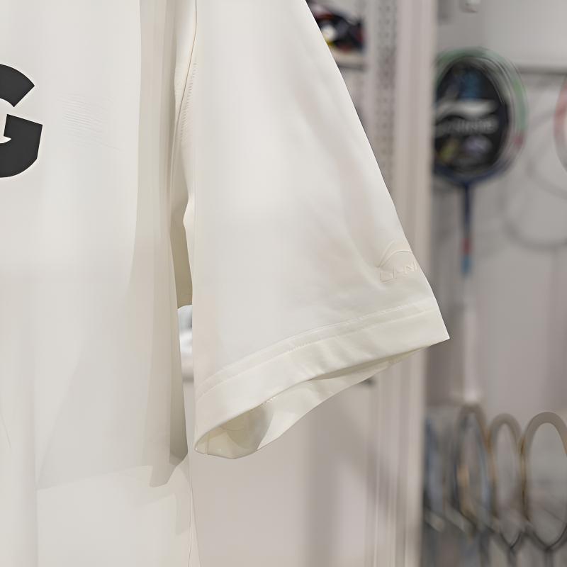 Li Ning Sports Lifestyle Series Classic Logo Short Sleeve T-Shirt Men T-Shirts White AHSV163-8