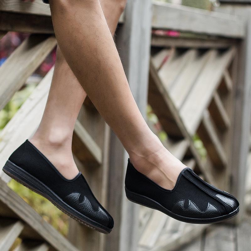 Spring and Summer Old Beijing Cloth Shoes Retro Layman Sprinkle Shoes Comfortable and Breathable Monk Shoes Traditional Non-slip Cloud Head Casual Sho