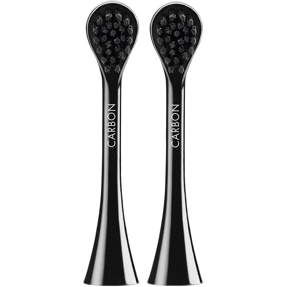 Curaprox Sonic Electric Toothbrush Black is White Replacement Brush Heads 2-Pack