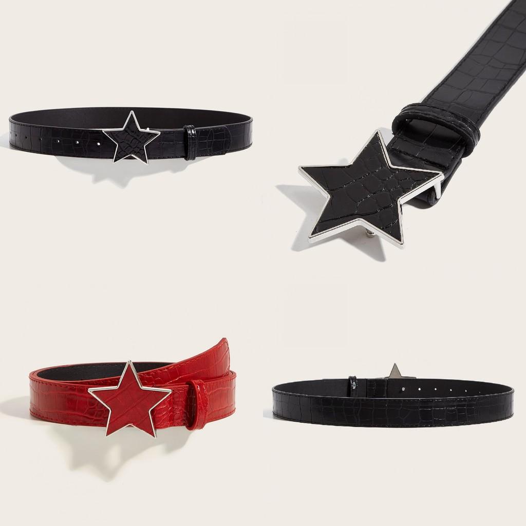 Nonconformist Pu Leather Belt With Metal Buckle And Punk Design For Streetwear