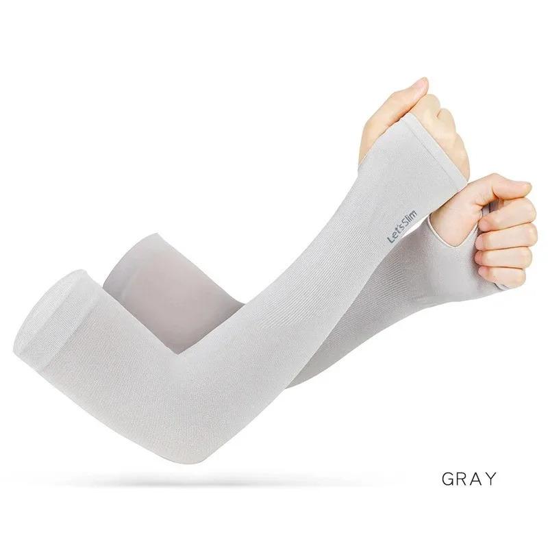 1/2pcs Summer Ice Silk Long Sleeves Anti-Sunburn Arm Cover Men Women Cuff New Cool Hand Sleeves Anti-UV Cycling Arm Sleeve