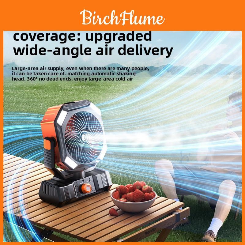 Outdoor Usb Rechargeable Mini Fan With Mist Spray For Camping And Dorm Rooms
