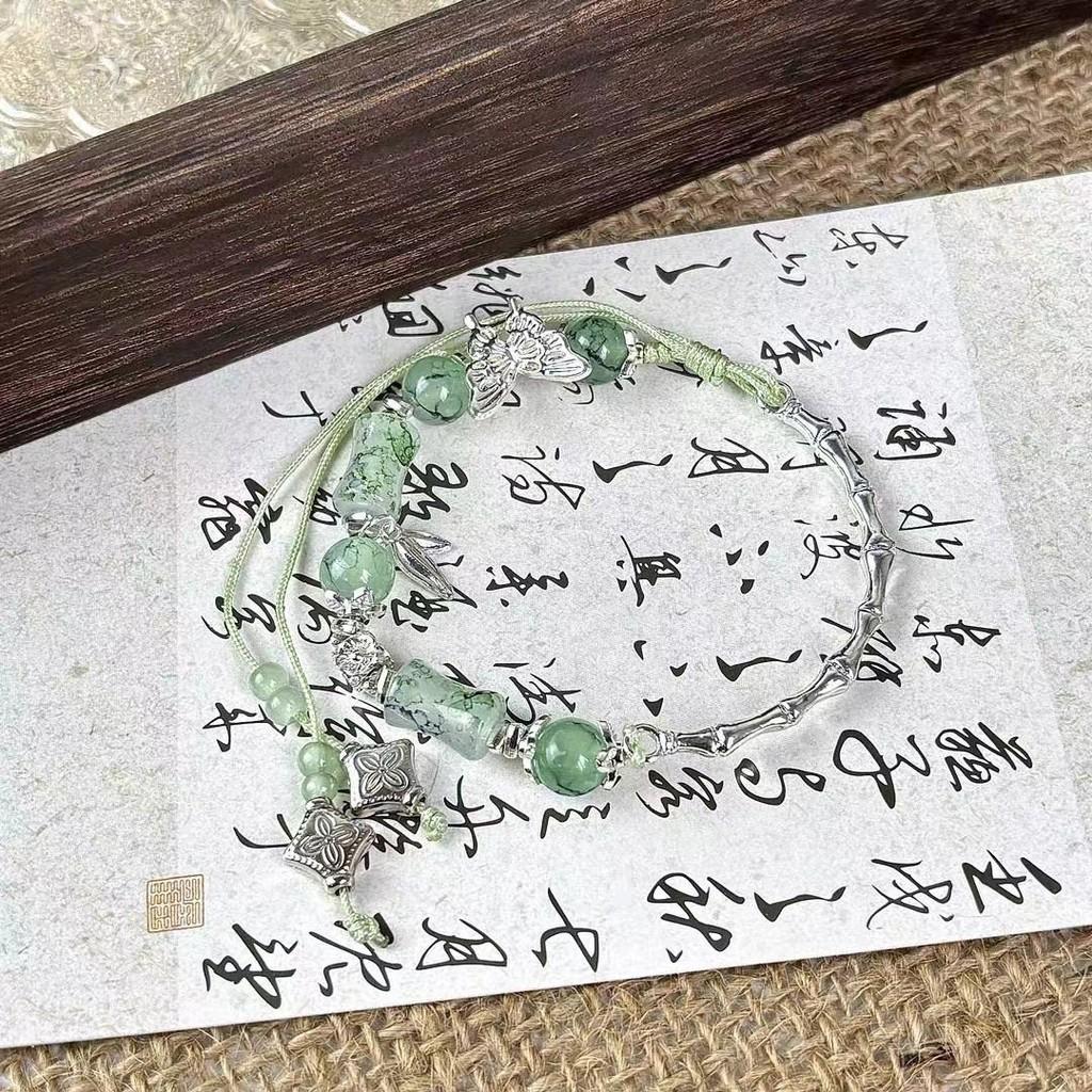 Handmade Lighthued Exquisite Bamboo Knot Bracelet Unique New Trend Chinese