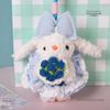 New Cute Lop-Eared Plush Rabbit Keychain Bag Charm & Crossbody Phone Clip