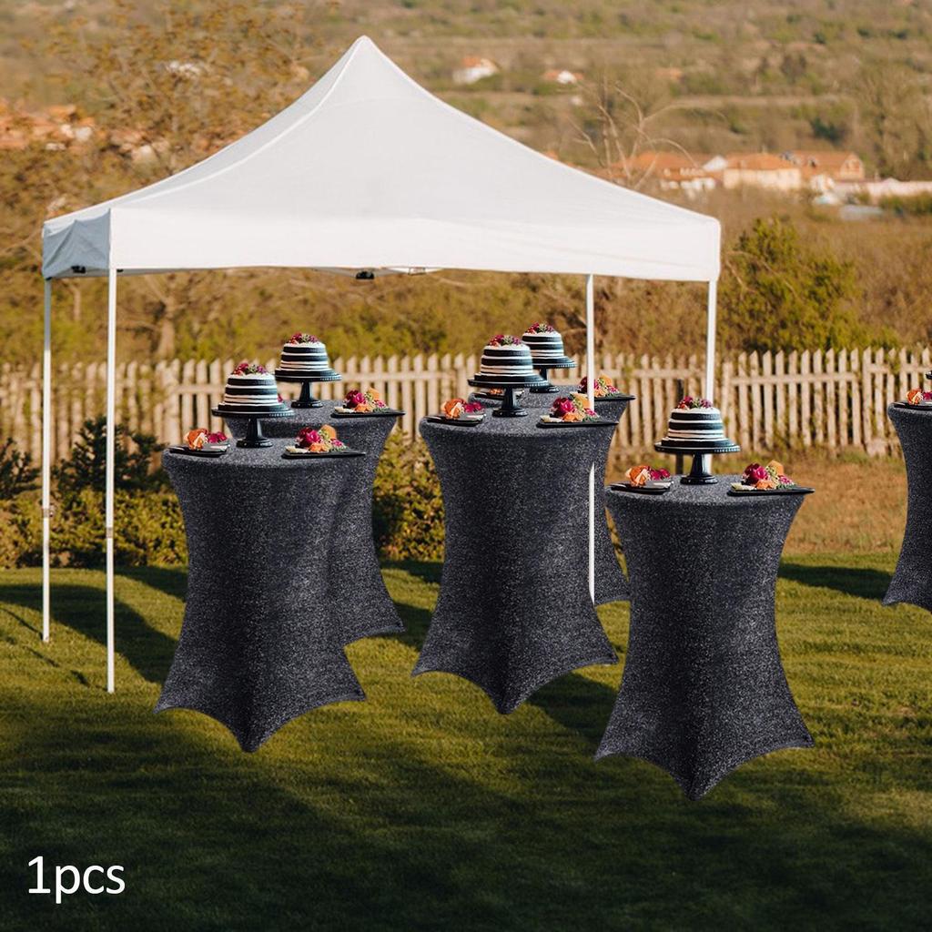 Cocktail Tablecloth 31.50"x43.31" Easy Installation Round Premium Highboy Table Cover for Event